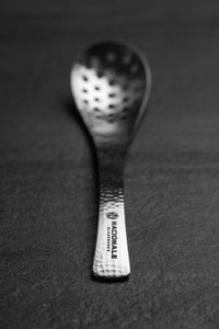 180mm Hammered Slotted Spoon. (Spherification Spoon) - Nacionale Bladeworks