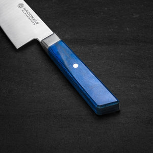 B - STOCK 215mm Chef's Knife. Sandvik 14c28n. Blue Pakkawood Handle - Nacionale Bladeworks